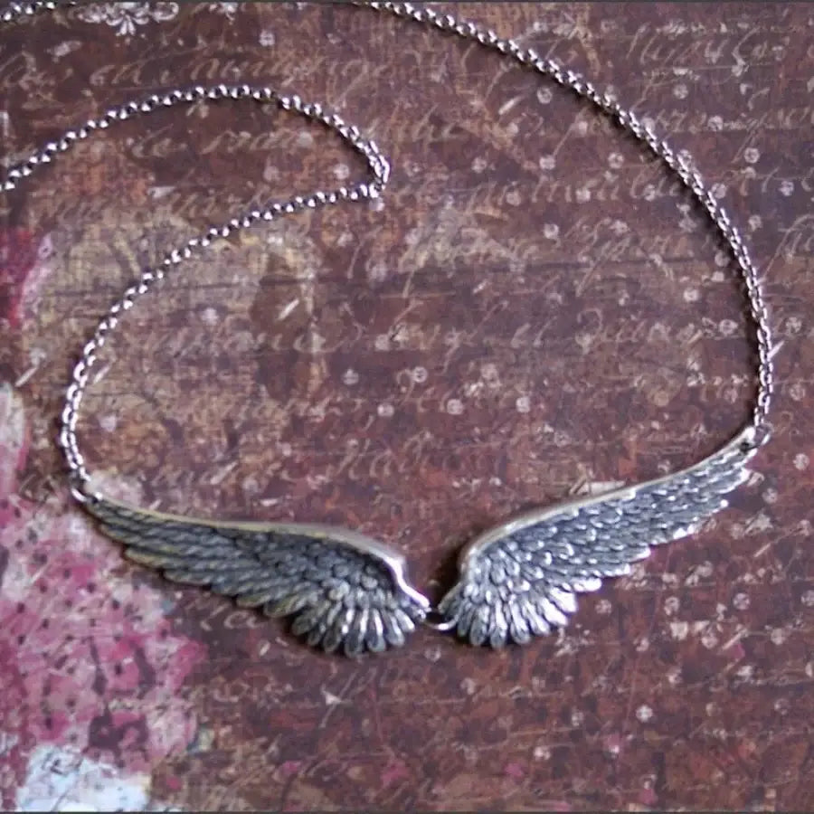 Angel Wings Necklace - Silver
