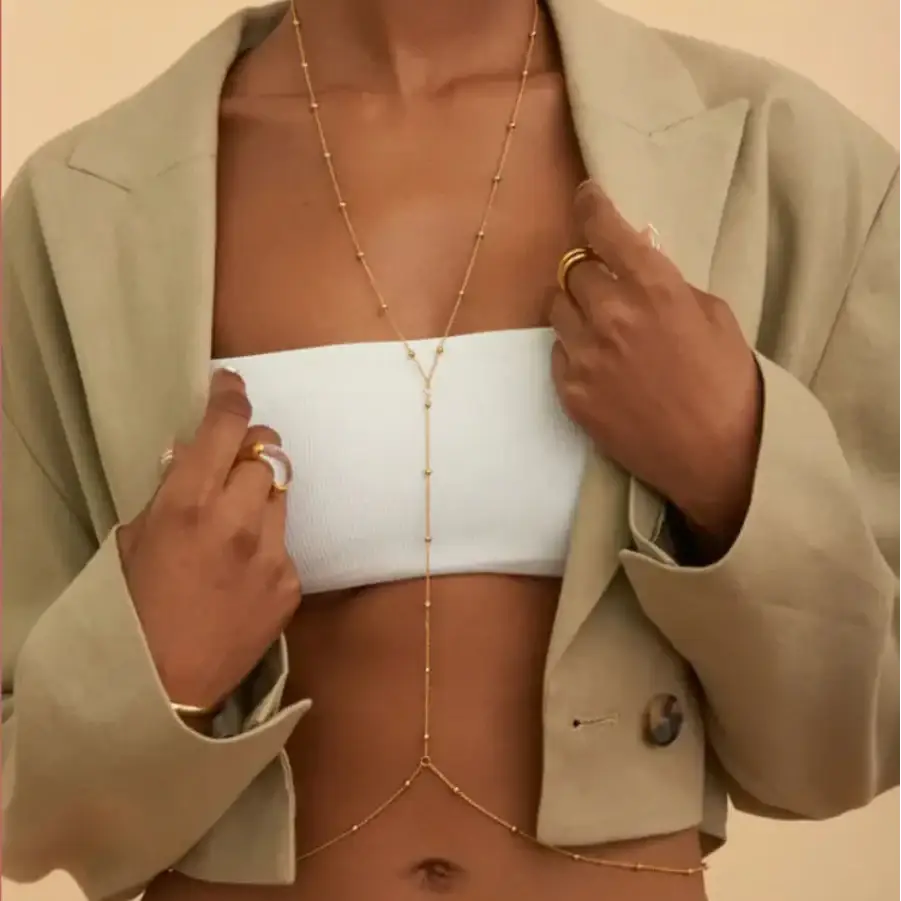 Body Belly Chain Necklace - Gold