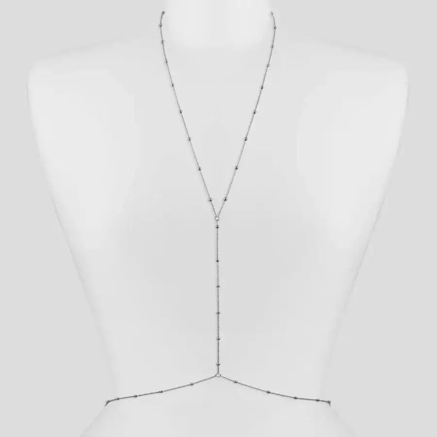 Body Belly Chain Necklace - Silver