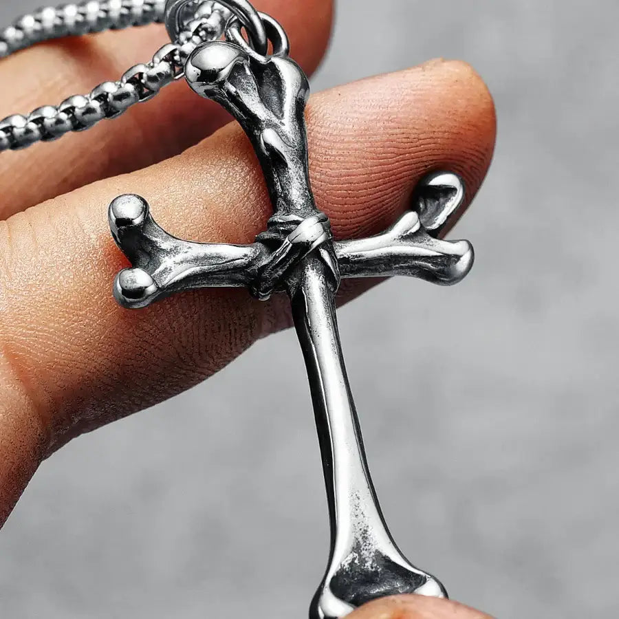Bone Cross Necklace - 60cm
