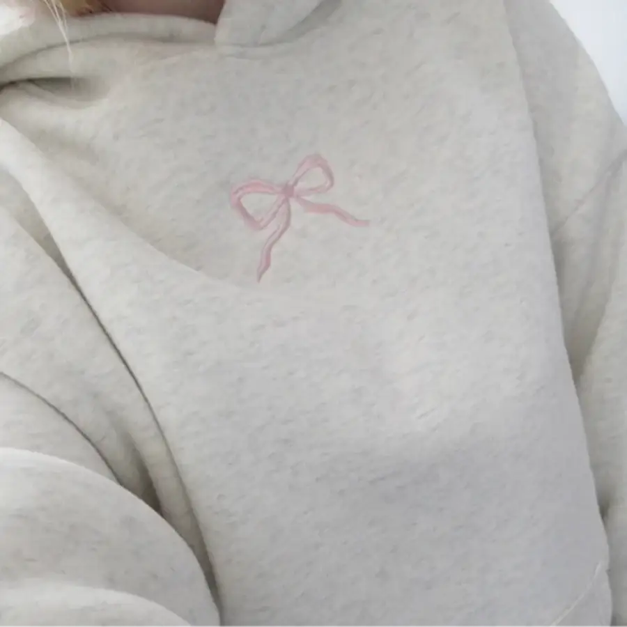 Bow Hoodie - Pink / XS