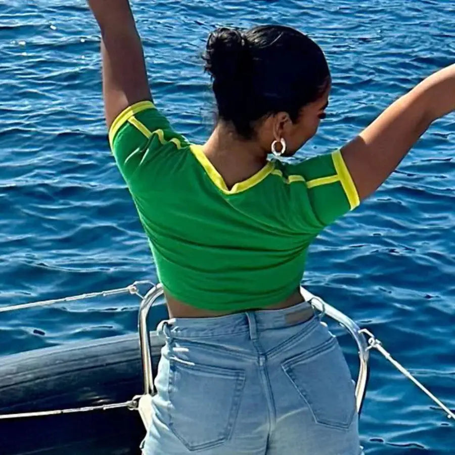 Brazil Shirt Crop Top
