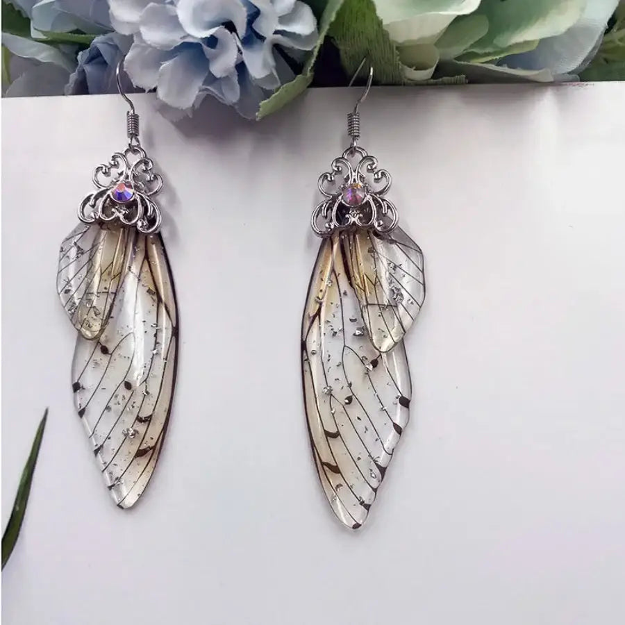 Butterfly Wing Earrings Brown