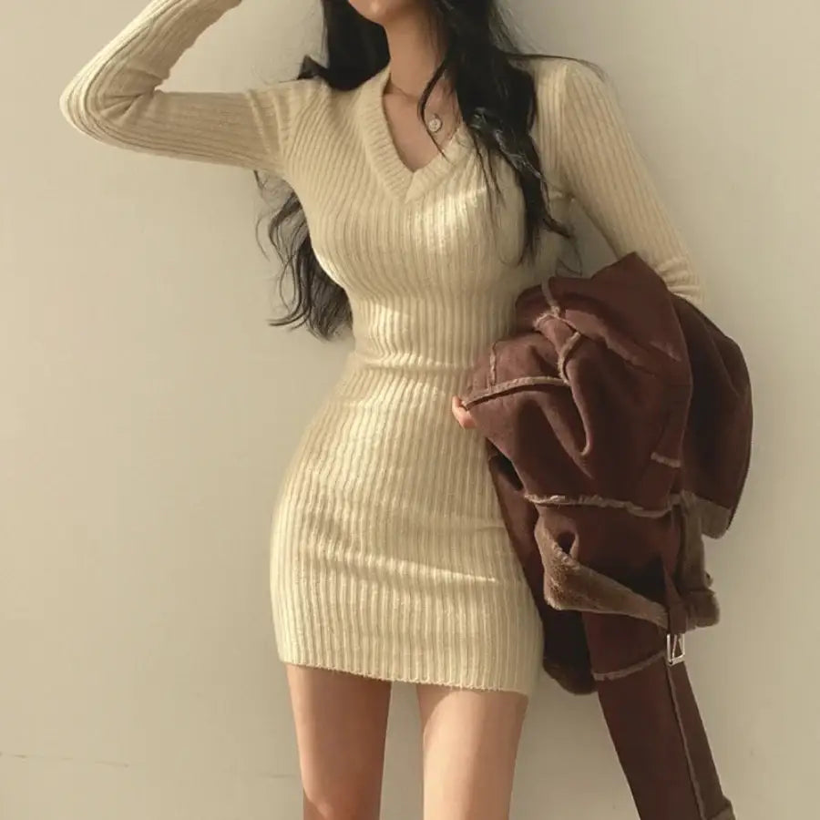 Cable Knit Mini Dress