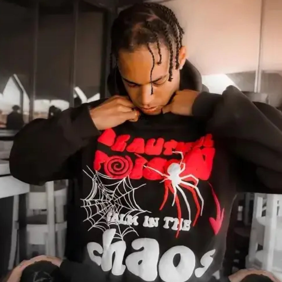 Calm In The Chaos Hoodie - Black / S