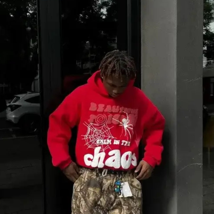Calm In The Chaos Hoodie - Red / S