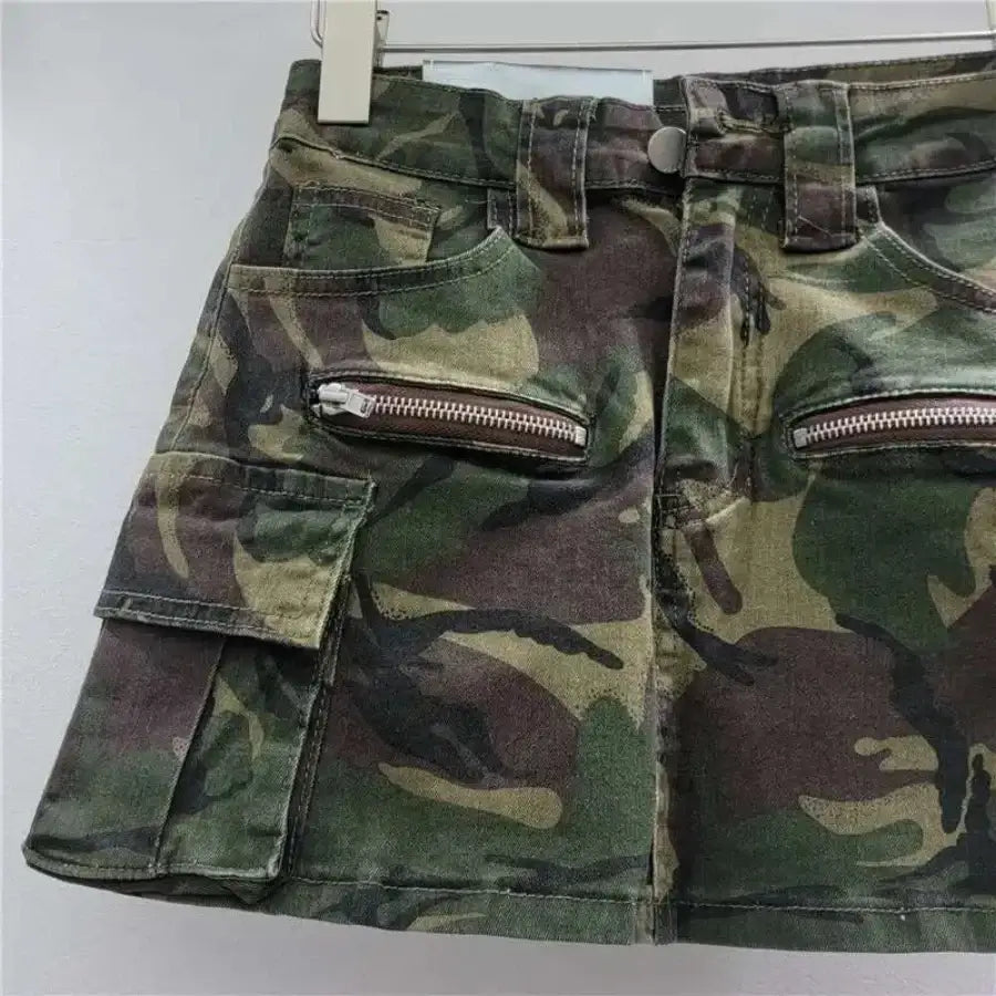 Camo Cargo Skirt