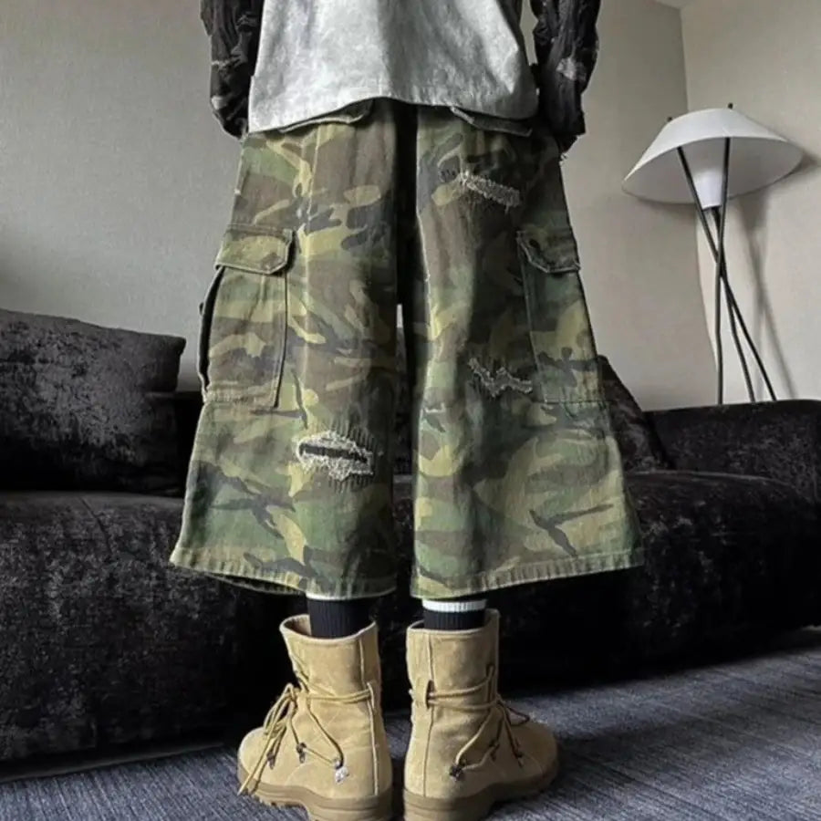 Camouflage Capri Pants