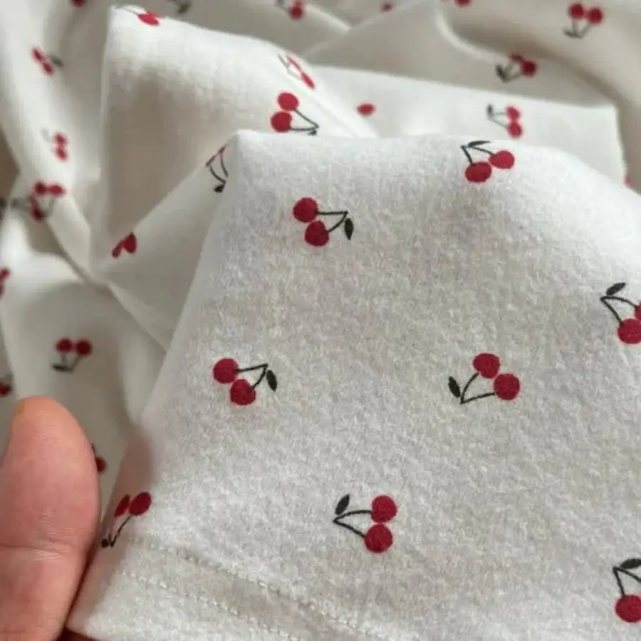 Cherry Print Pants - White / One Size