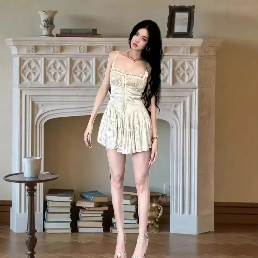 Coquette Satin Mini Dress