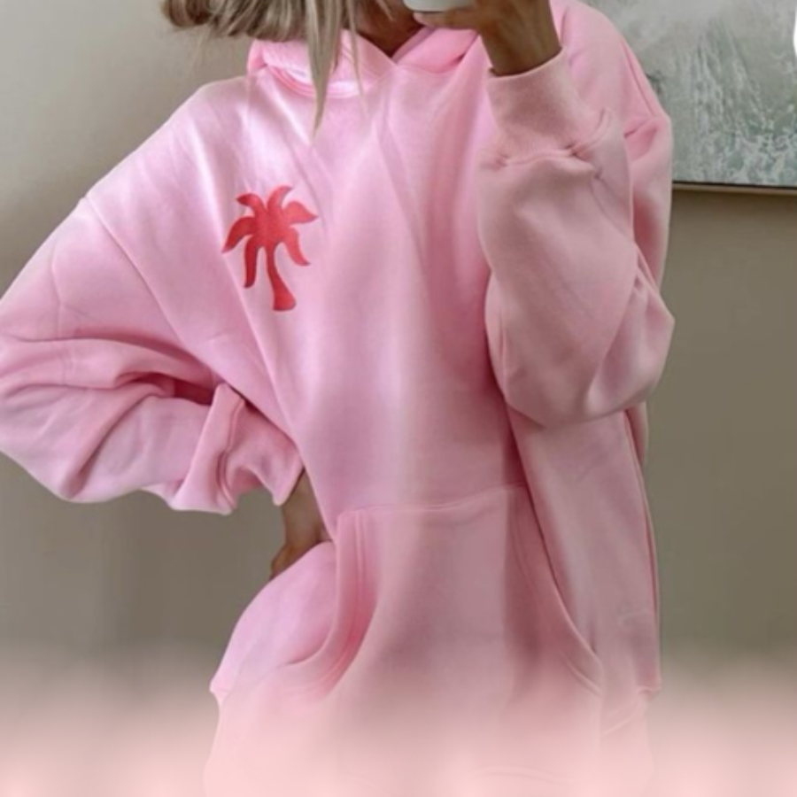 girl wearing basic coquette hoodie