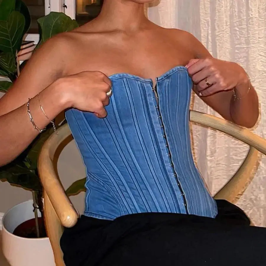 Corset Top Denim