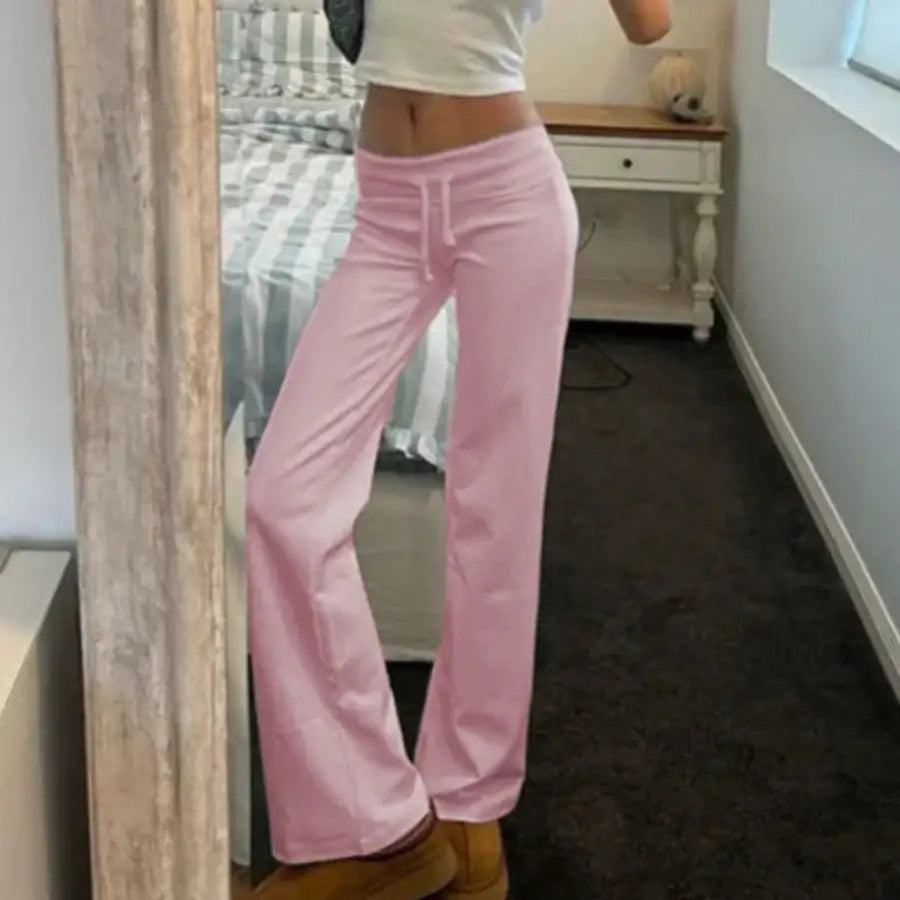 Cozy Flare Pants - Pink / S
