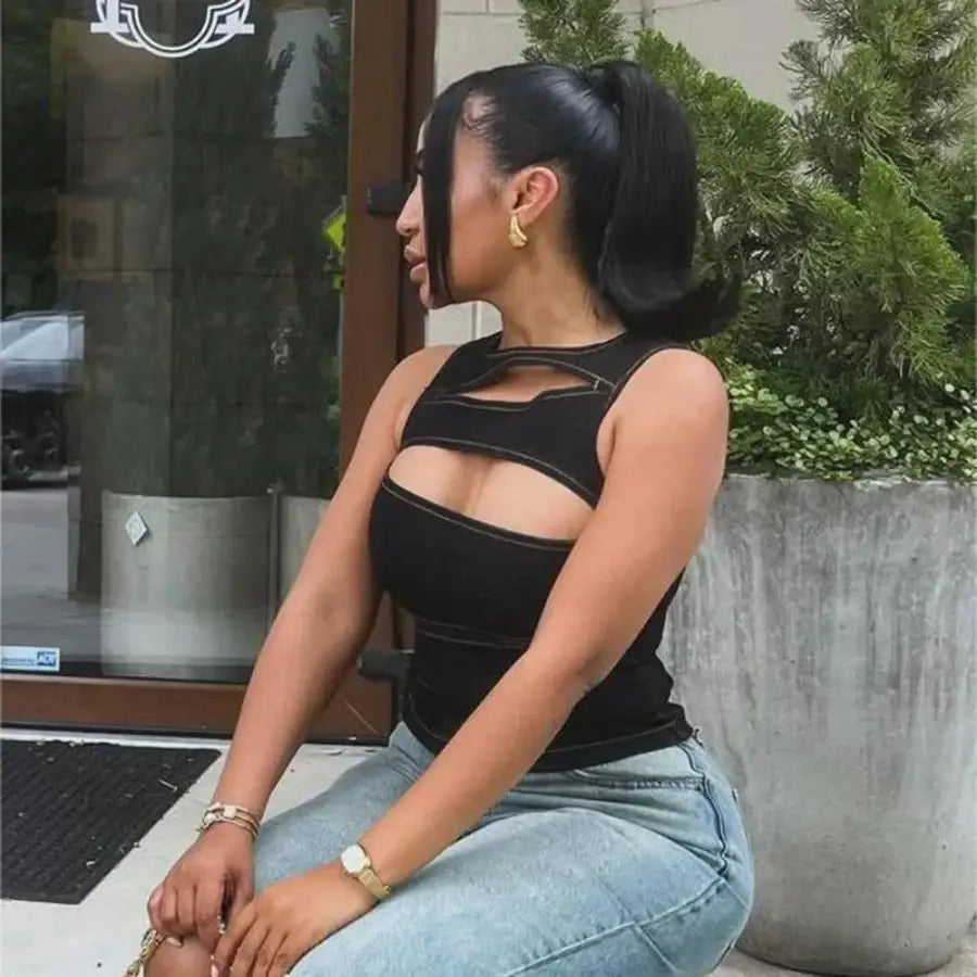 Cut Out Tank Top