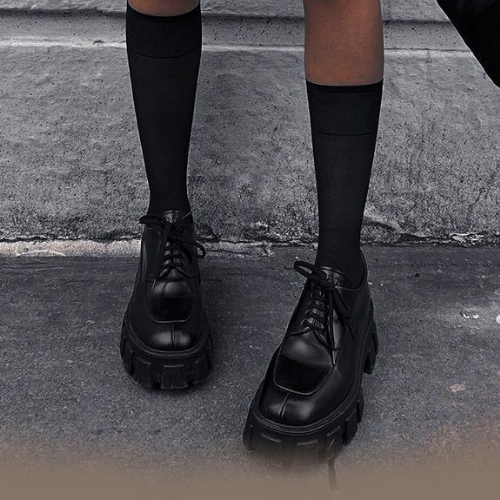 basic leather dark academia shoes