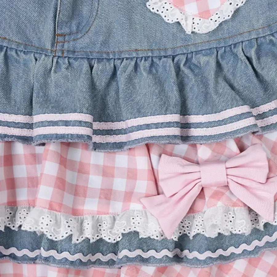 Denim Bow Skirt