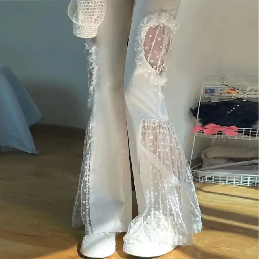 Dentelle Patchwork Pants