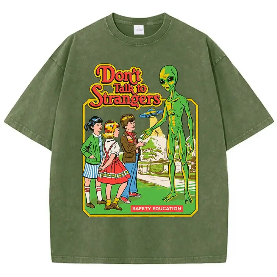 Don’t Talk to Strangers Shirt - Green / XS