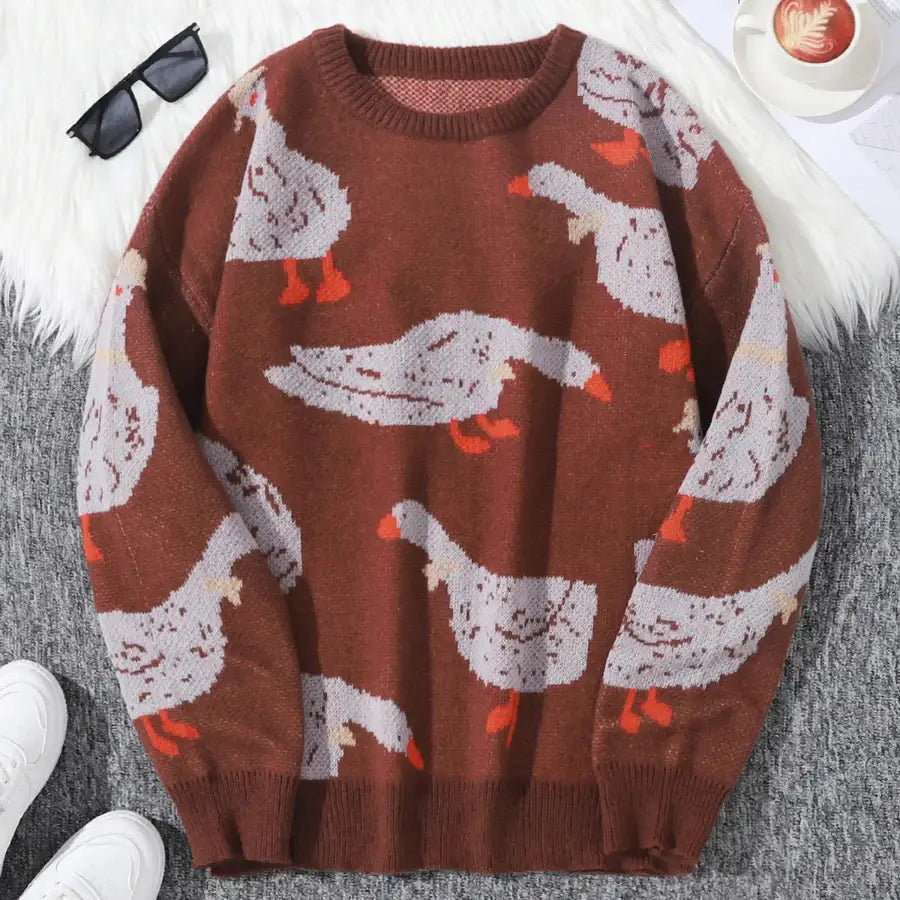 Duck Sweater - Brown / S