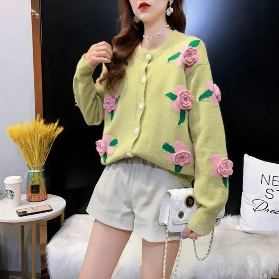 Embroidered Floral Cardigan