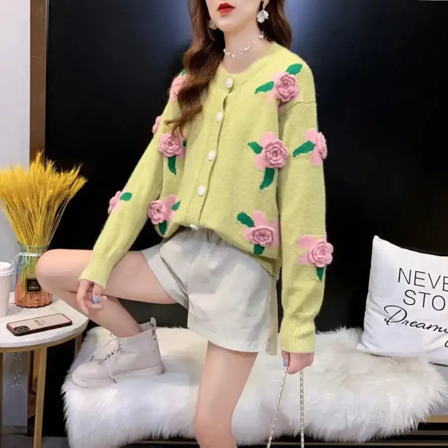 Embroidered Floral Cardigan