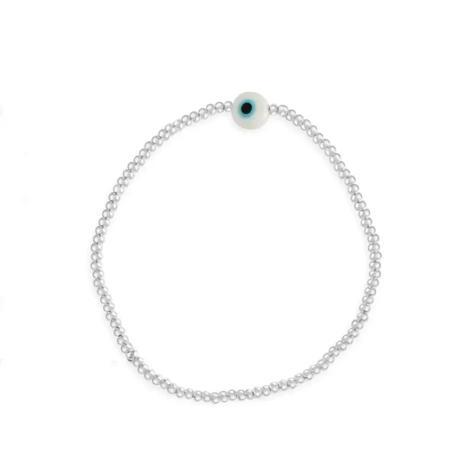 Evil Eye Bracelet - White