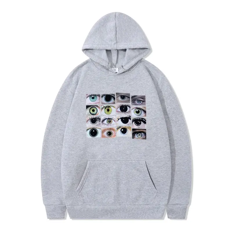 Eyes Hoodie - Grey / XS
