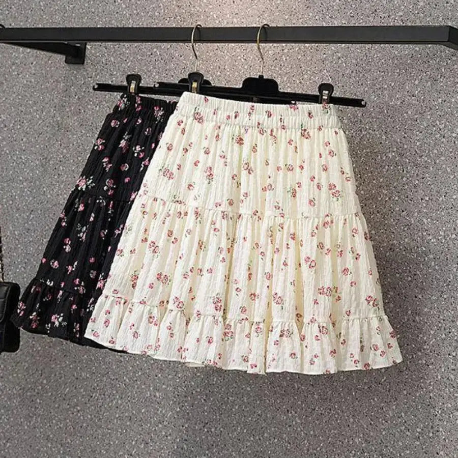 Floral Ruffle Skirt