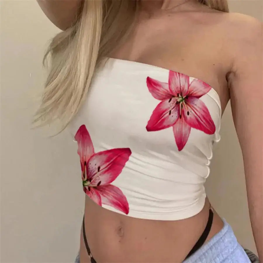 Flower Strapless Top - Design 1 / S