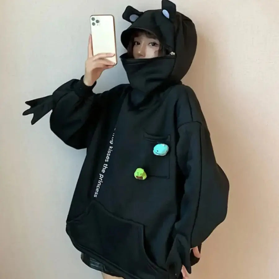 Frog Hoodie - Black / M