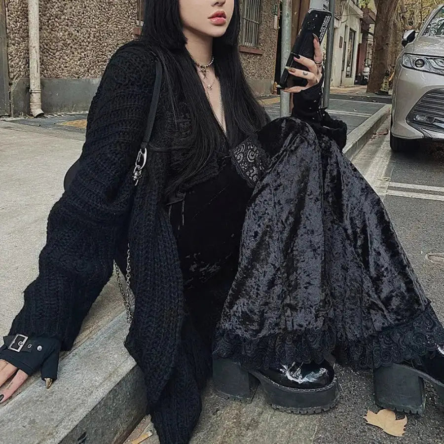 Gothic Flared Pants - S