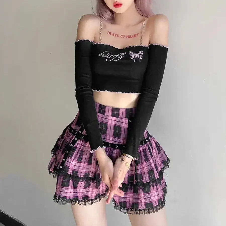 Gothic Plaid Skirt
