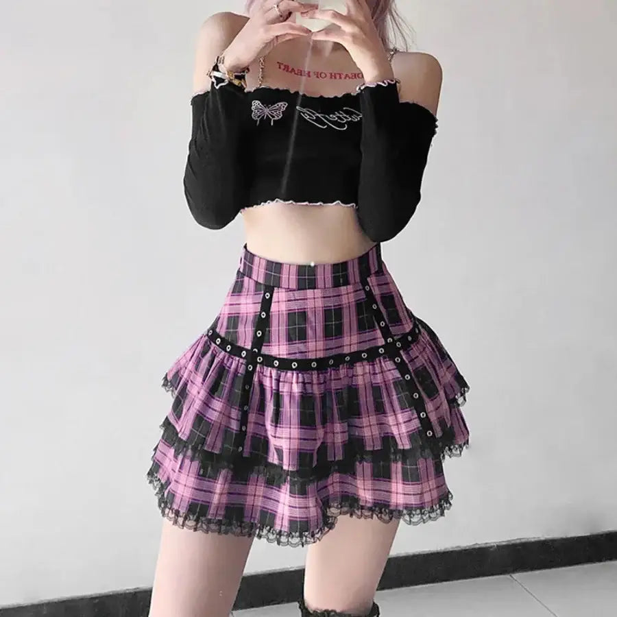 Gothic Plaid Skirt