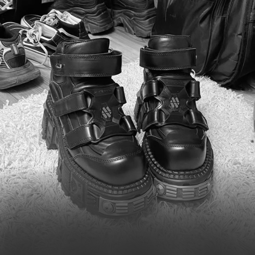 gothic typical boots shoes