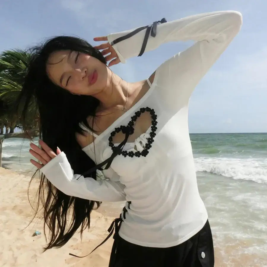 Heart Cut Out Top - S