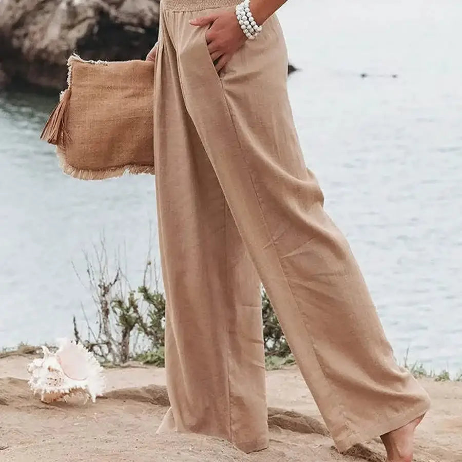 High Waist Linen Pants