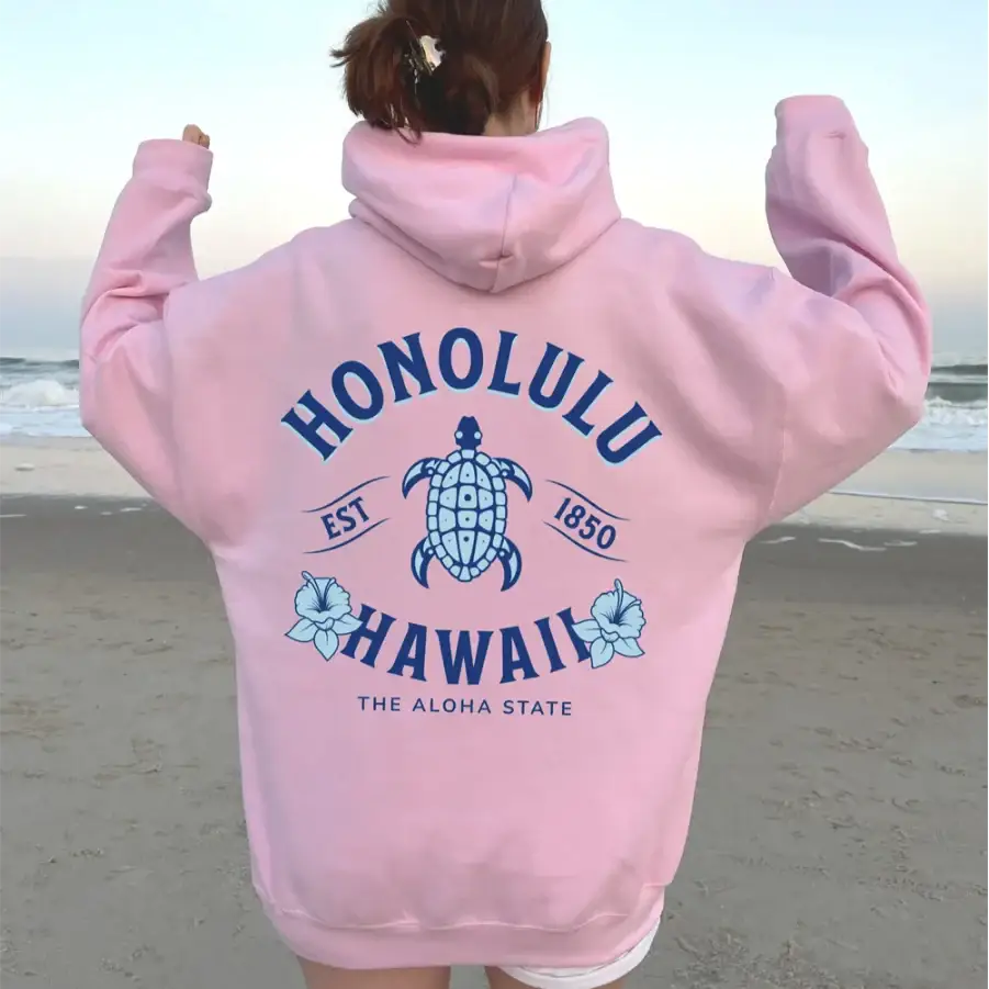 Honolulu Hoodie - Pink / S
