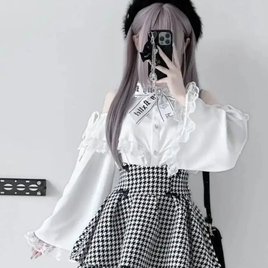 Houndstooth Mini Skirt