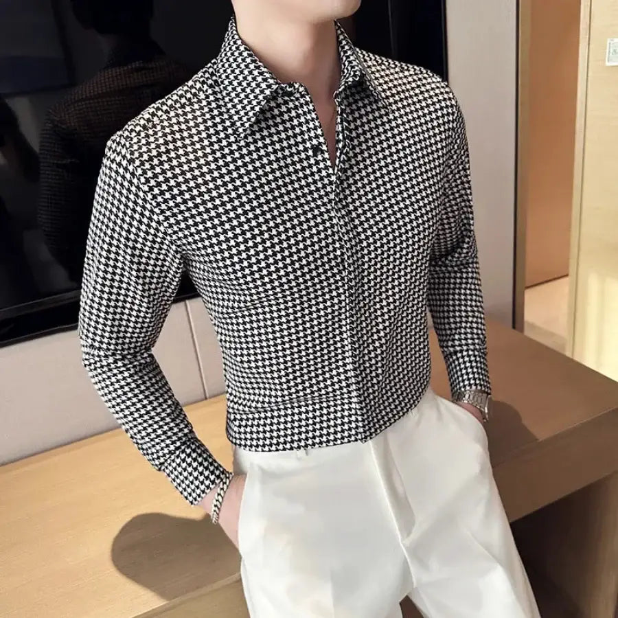 Houndstooth Shirt - M