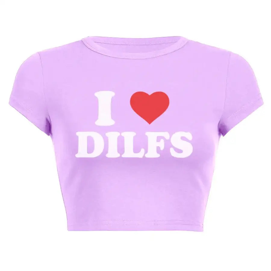 I Love Dilfs Shirt - Purple / S