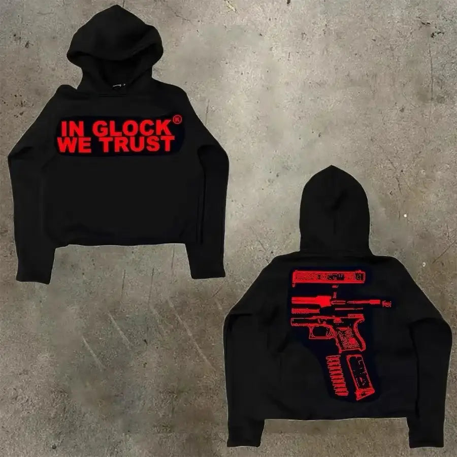 In Glock We Trust Hoodie - Red / S