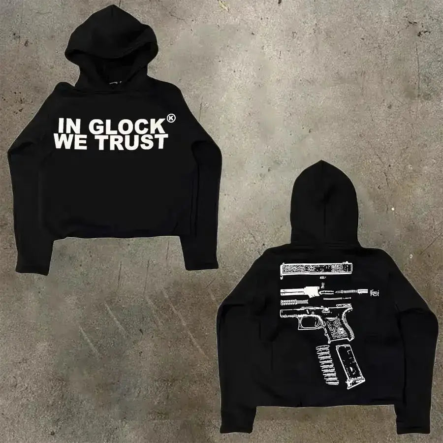 In Glock We Trust Hoodie - White / S