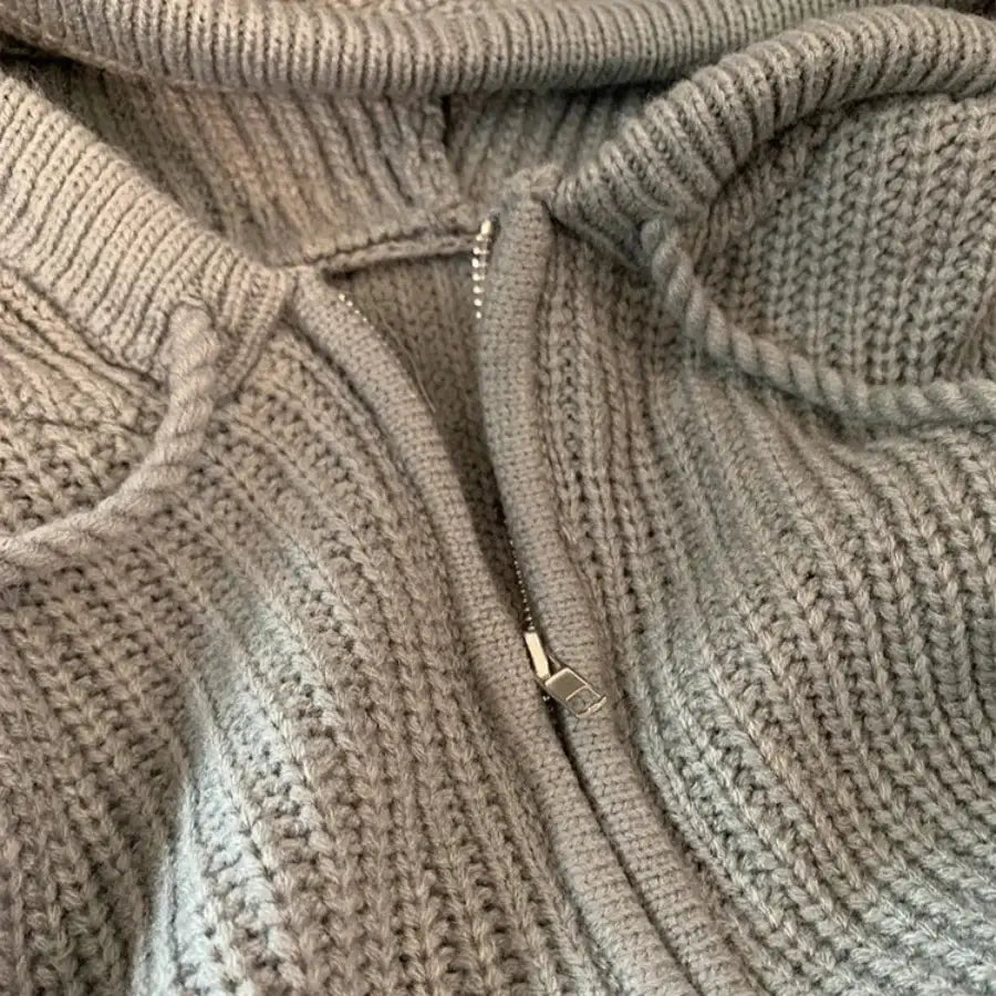 Knit Oversized Hoodie