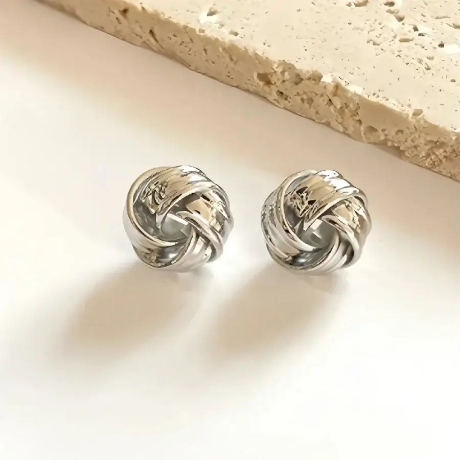Knot Earrings - Silver