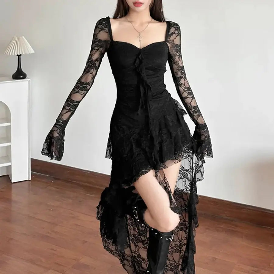 Lace Dress With Sleeves