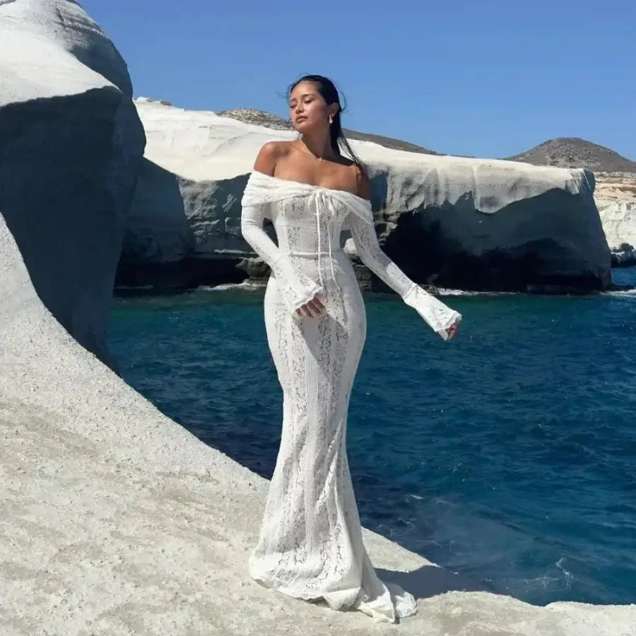 Lace Off The Shoulder Dress