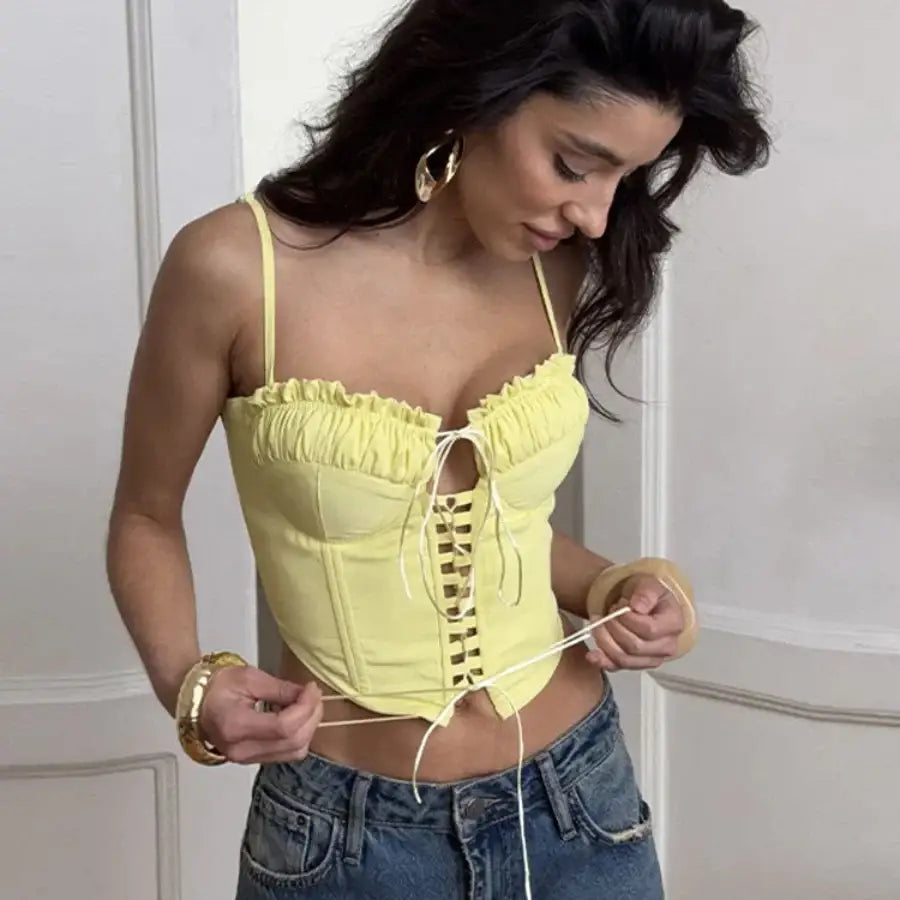 Lace Up Corset Top