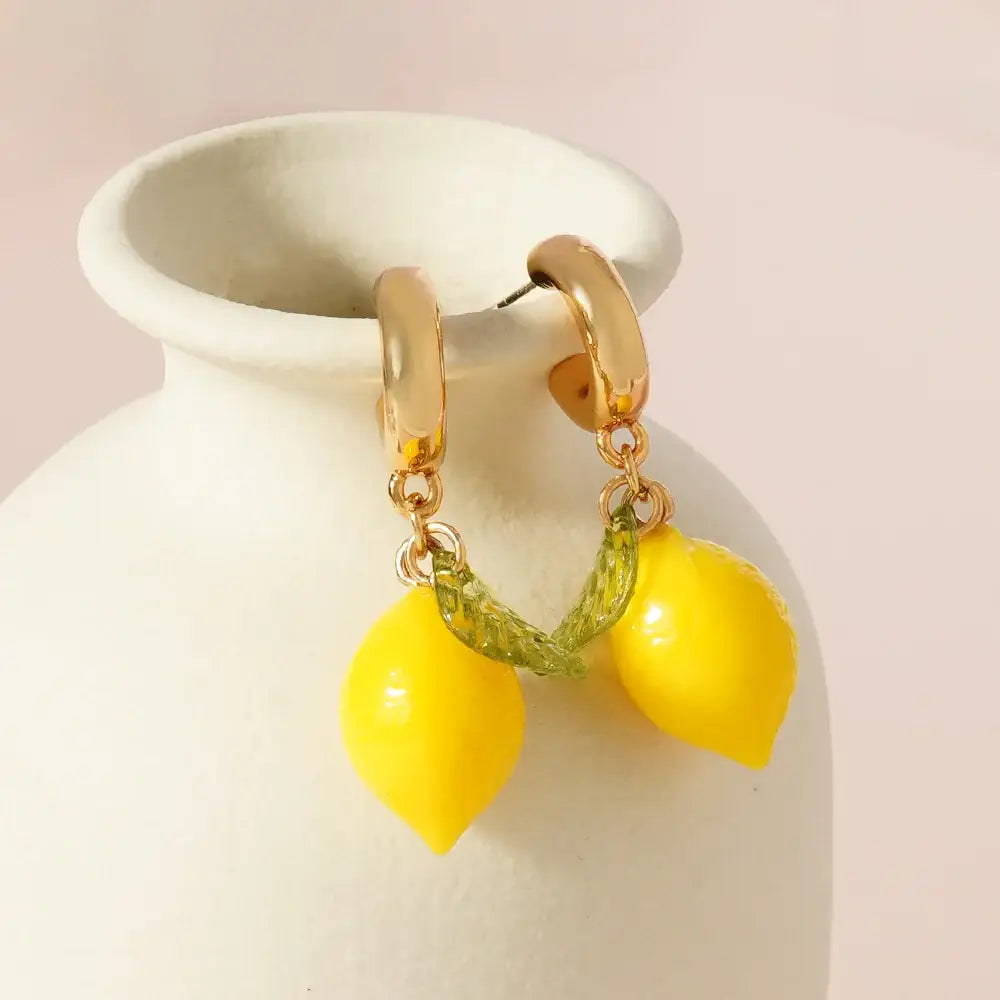 Lemon Earrings Yellow