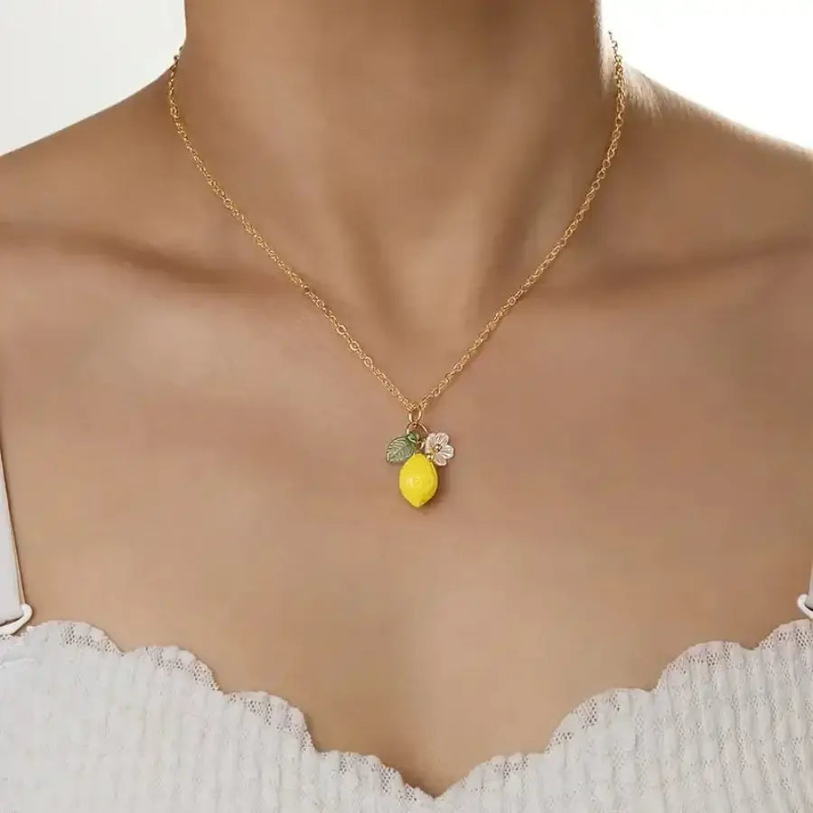 Lemon Necklace Gold