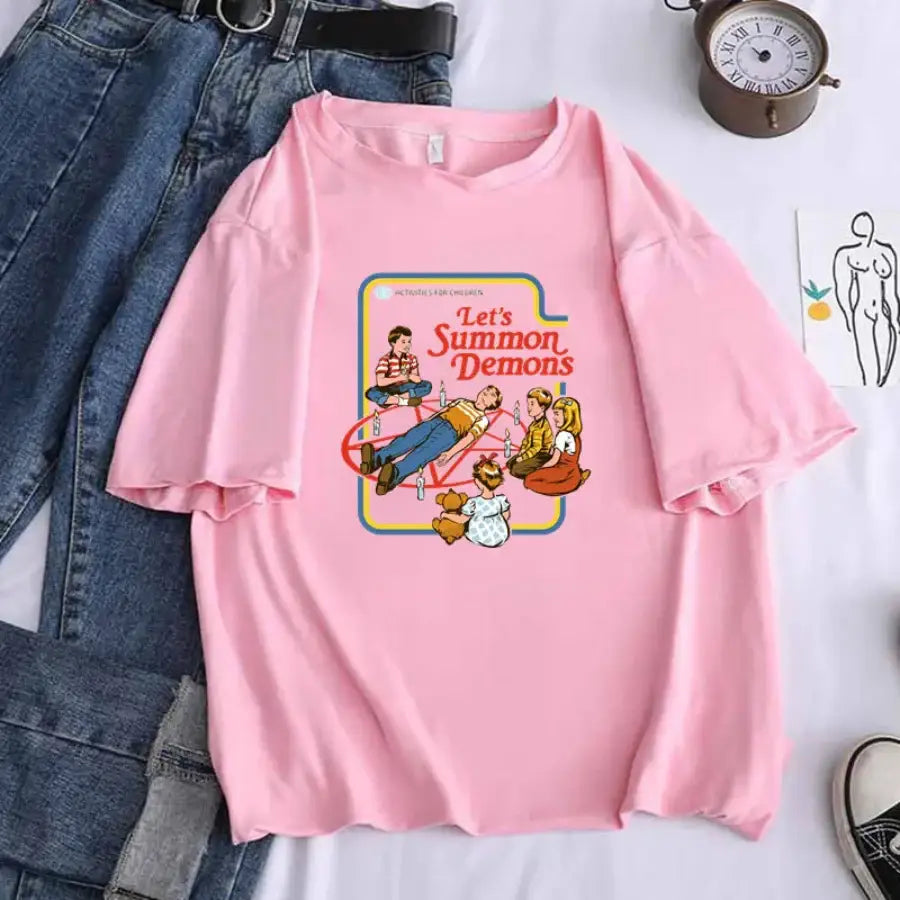 Let’s Summon Demons Shirt - Pink / XS
